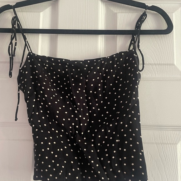 (SOLD) reformation Polka Dot Cropped Tank Top - Picture 2 of 3